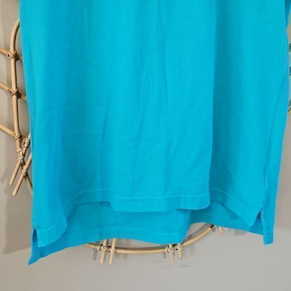 Chaps Bluebird Turquoise Short Sleeve100% Cotton Polo Shirt Sz L - Picture 3 of 10